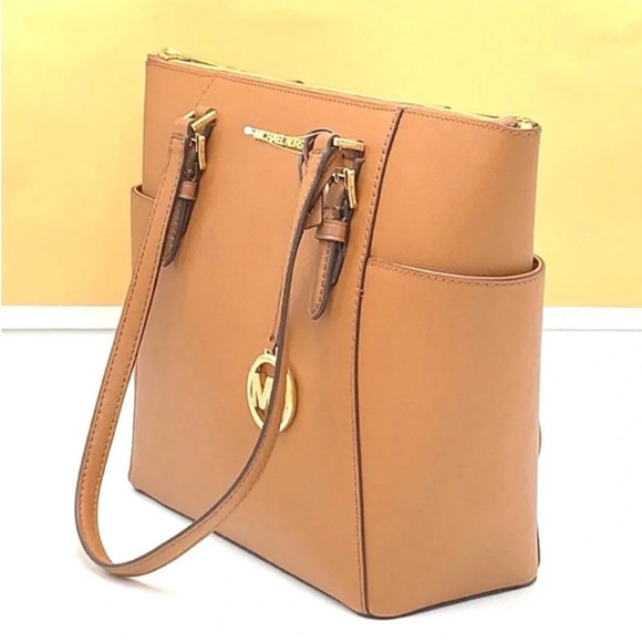 MICHAEL KORS CHARLOTTE LARGE TOP ZIP TOTE BAG LUGGAGE - Picture 6 of 11